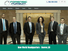 Tablet Screenshot of forensicpursuit.com